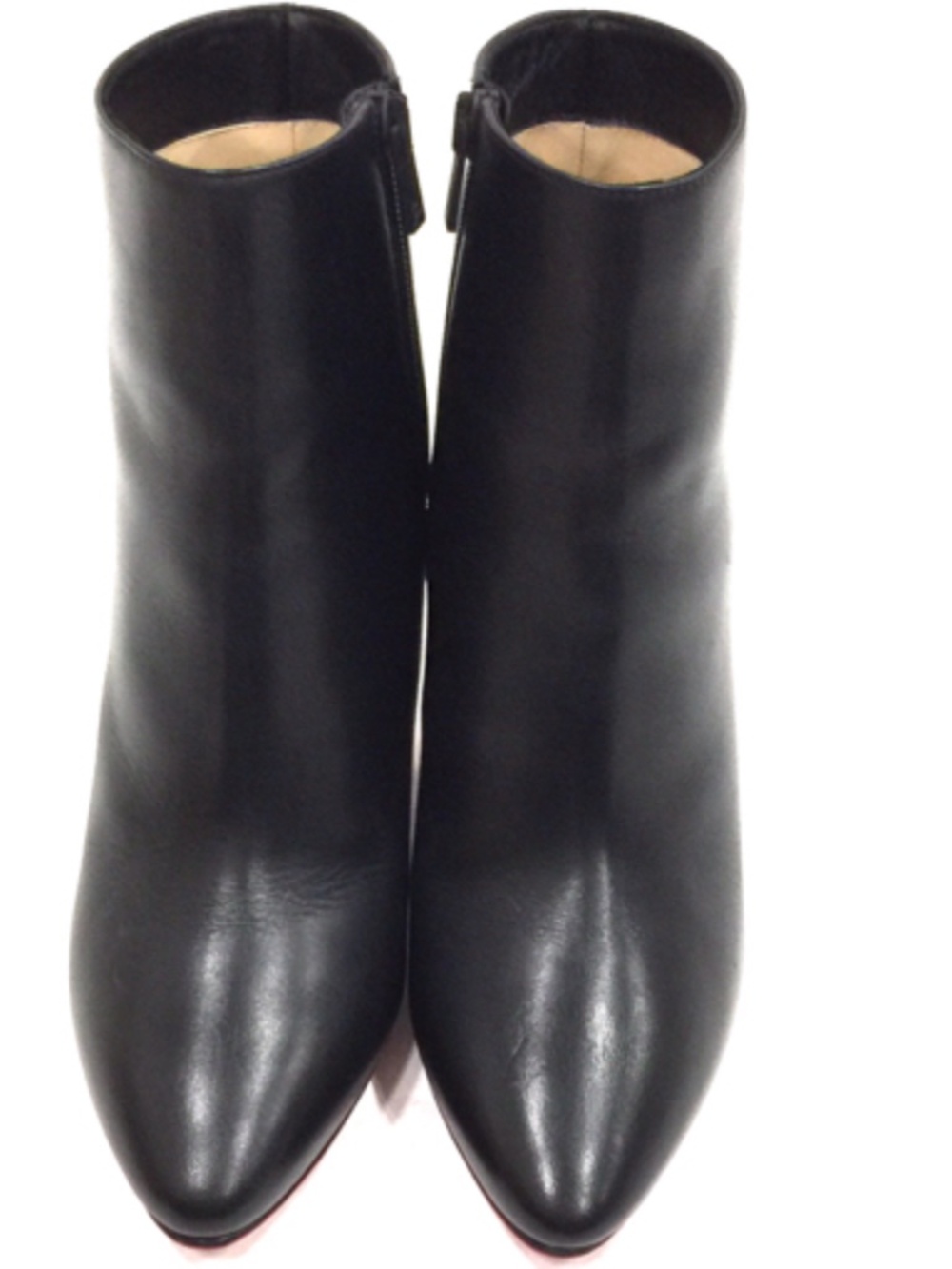 Christian Louboutin So Eleonor 85 Black Leather Ankle Boots Size 37 Italy - Picture 6 of 13